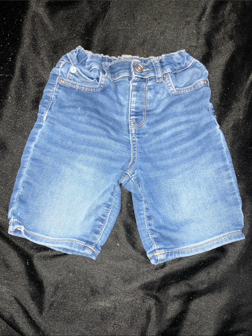 The Children's Place Indigo Denim Shorts with Orange Tag